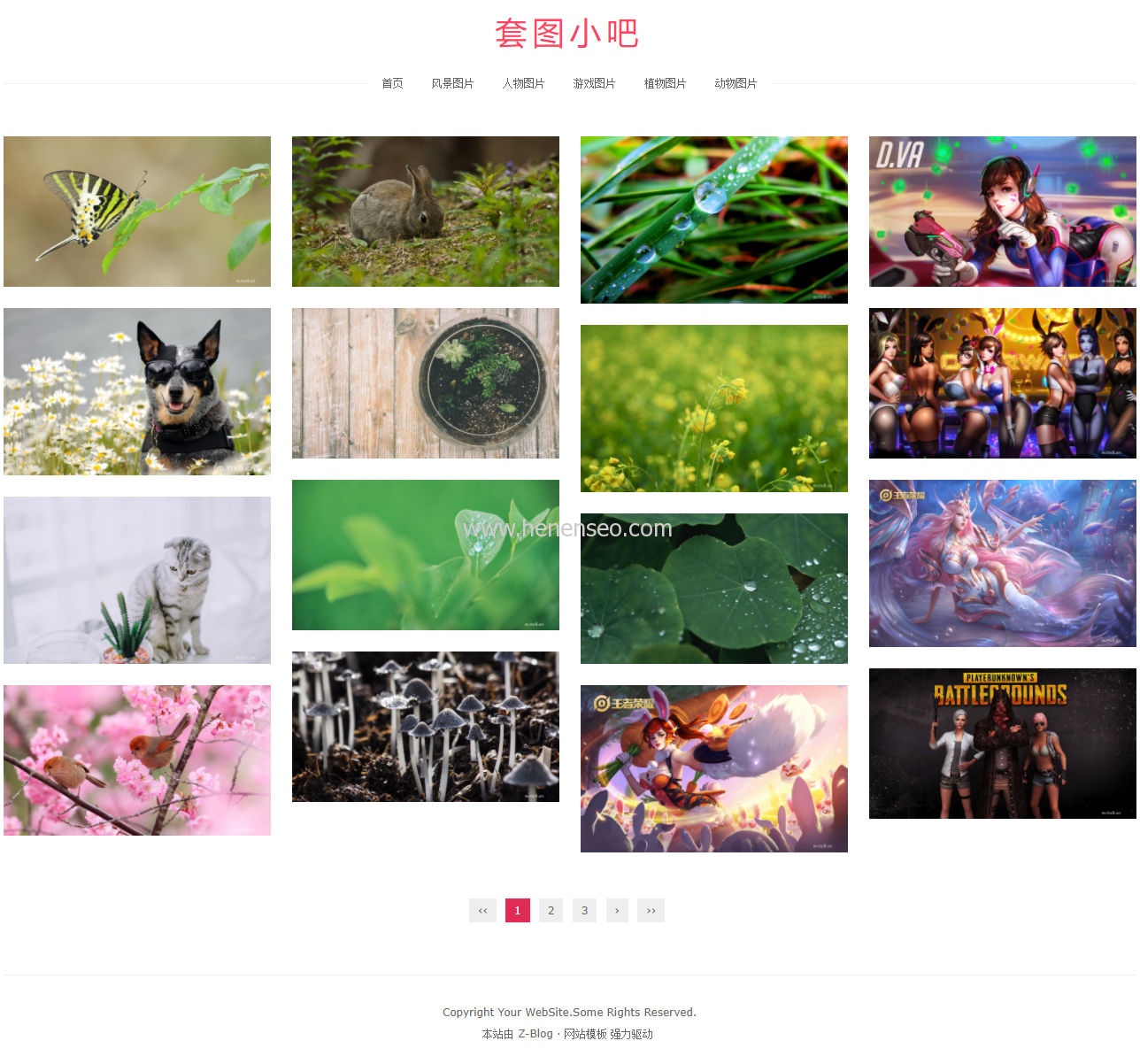Z-blog主题：照片摄影主题免费网站模板-新起点博客