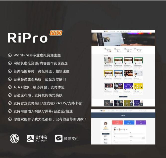  WordPress Theme: RiPro Theme Resource Station Cracked Version - New Start Blog